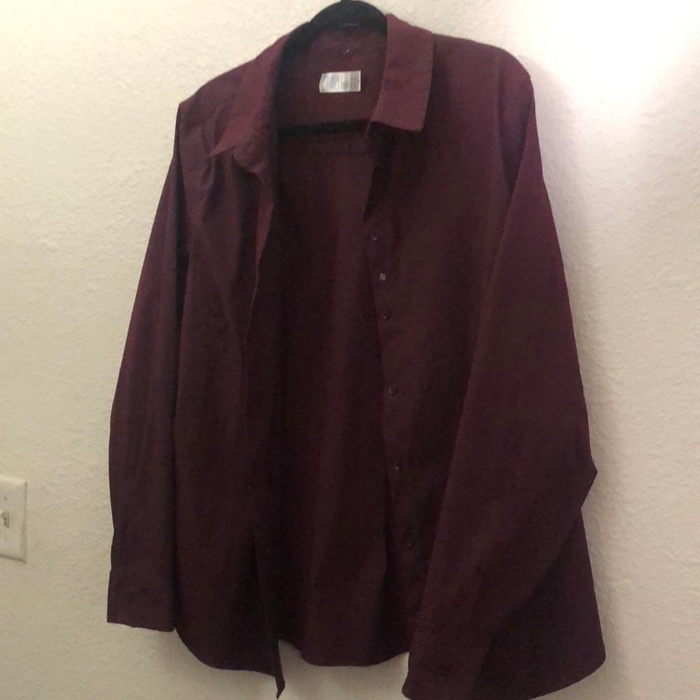 Burgundy Button Up